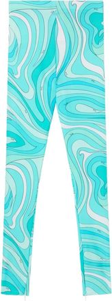 Pucci Leggings con stampa Marmo - Blu