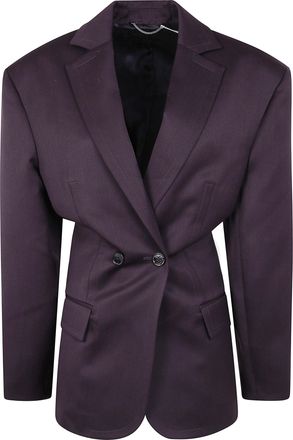 Magda Butrym Womens Marynarka Blazer - Purple Wool - Size EU 34 (Womens)