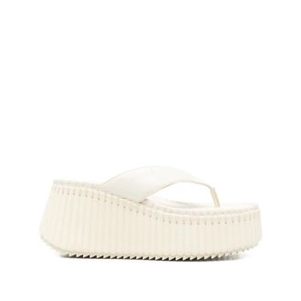 Chlo&eacute; Wedges, female, White, Size: 10 US Chlo&egrave; Sandals White