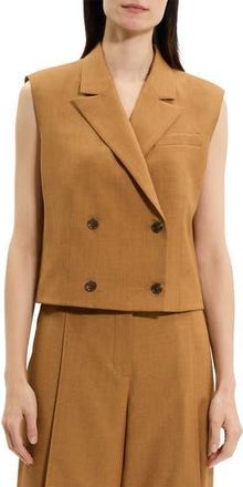 Theory Double Breasted Crop Vest in Copper at Nordstrom Rack, Size 10