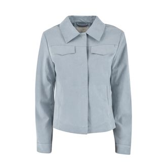 Yes-Zee Lichtblauwe Trendy Overhemdjasje - Dames - Zomerjassen - Blauw - XS - Jassen