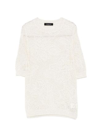 Fabiana Filippi Openwork Crewneck T Shirt