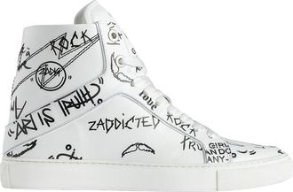 Zadig&Voltaire High Flash Smooth Leather Sneaker