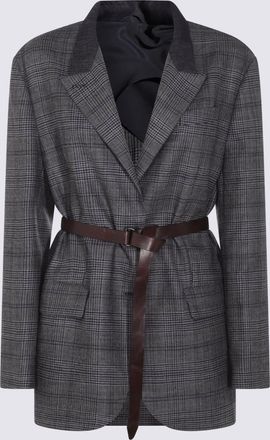 Brunello Cucinelli Grey Wool Blazer