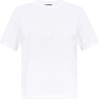 Emporio Armani T-shirt in cotone con applicazione - U0002 WHITE