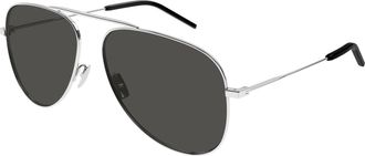 Saint Laurent Grey Pilot Unisex Sunglasses SL 800 002 59