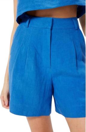 Sophie Rue Womens Linen Shorts In Blue