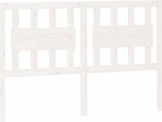 vidaXL Cabecero De Cama Madera Maciza De Pino Blanco 145,5x4x100 Cm Vidaxl