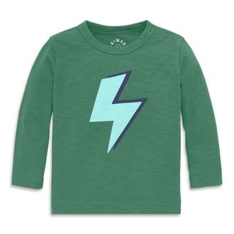 primary Baby Long Sleeve Bolt Tee in Chive at Nordstrom, Size 18-24M