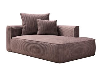 Vente-Unique Chaise longue de pana rosa PINETA