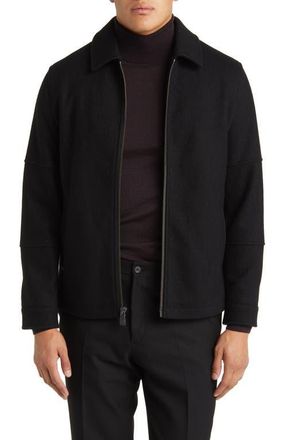 Hart Schaffner Marx Paloma Wool Blend Twill Jacket in Black Twill at Nordstrom, Size Xx-Large