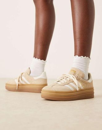 adidas Originals Gazelle Bold - Sneakers beige e bianche-Bianco