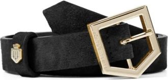 FAIRFAX & FAVOR Womens Sennowe Belt In Black Suede