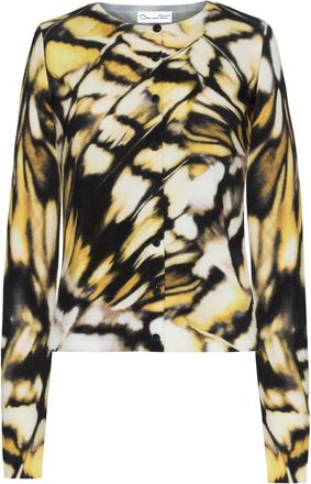 Oscar De La Renta Cardigan con stampa - Giallo
