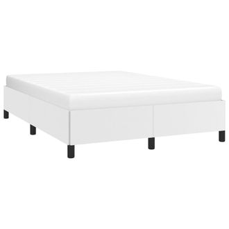 vidaXL Vidaxl - Estructura De Cama Sin Colch&oacute;n Cuero Sint&eacute;tico Blanco 140x190cm