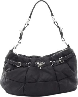 Prada Pre-owned Tessuto Micro Nylon Schoudertas - Dames - Vintage Schoudertas - Zwart - ONE Size - Nylon - Vintage