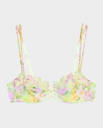 Lise Charmel LAmour Au Soleil Floral-Embroidered Tulle Demi Bra