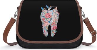 Generic Dentist Dental Tooth Floral Hummingbird Fashion Womens Crossbody Bags Novelty Handbag Shoulder Bag Purse