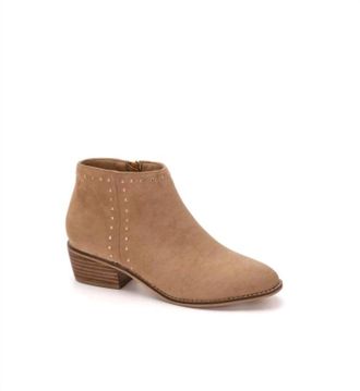 Corkys Footwear Womens Casanova Ankle Bootie In Camel Suede