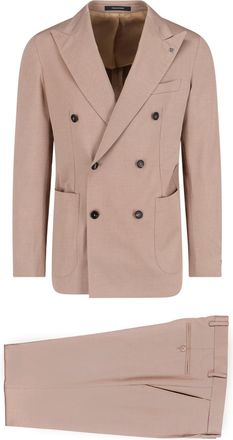 Tagliatore Beige Dress Shirt With Classic Collar And Button-Down Front
