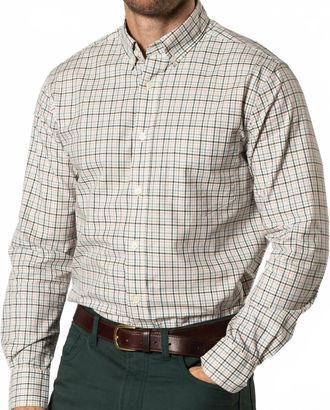 Duck Head Cooper Plaid Cotton Twill Sport Shirt In Emerald Green