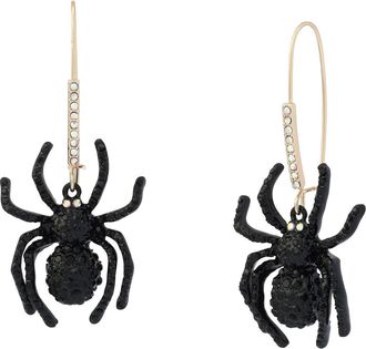 Betsey Johnson Spider Drop Earrings in Black at Nordstrom