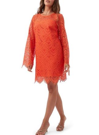 Trina Turk Arles Lace Shift Dress in Marseille Mandarin at Nordstrom, Size 10