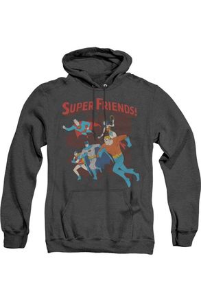 Gildan DC Comics Super Running Adult Heather Hoodie / Hooded Sweatshirt