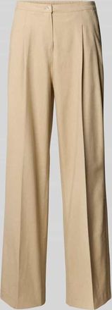 OPUS Ausgestellte Stoffhose mit Leinen-Anteil Modell Maiga in Sand, Gr&ouml;&szlig;e 36