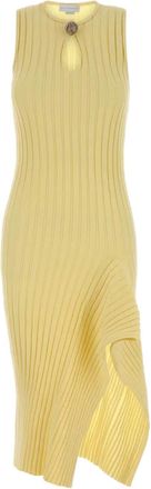 Stella McCartney Mouwloze midi-jurk - Geel