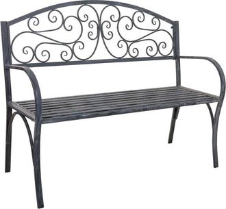 Wanderlust Deco Wanderlust Deco - Banco De Metal Gris 123x53x91