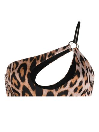 Roberto Cavalli leopard-print bikini top - Neutrals