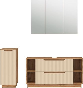 Vicco Conjunto De Muebles De Ba&ntilde;o De 3 Piezas Lotta, Cachemira, 3 Piezas, Vicco