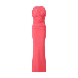 La Petite Robe Di Chiara Boni Avondjurk tot op de grond - Dames - Jurken - Oranje - Maat: XS Zijde