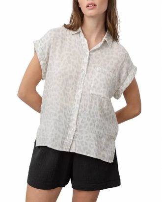 Rails Whitney Print Shirt In Grey Jaguar