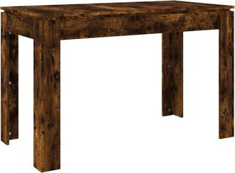 vidaXL Dining Table Smoked Oak 120x60x76 cm Engineered Wood Vidaxl