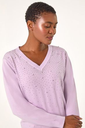 Roman Pearl Sparkle Embellished Jumper