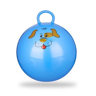 Relaxdays Relaxdays Bola Saltarina Para Ni&ntilde;os, Pelota Saltar Animales, Bal&oacute;n Infantil, 45 Cm Di&aacute;metro, Pvc, Azul