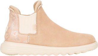 HeyDude Branson Suede Novelty Freizeitstiefel f&uuml;r Damen | beige/wei&szlig;