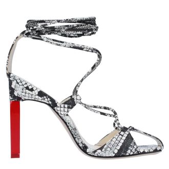 The Attico High Heel Sandals, female, Gray, Size: 7 1/2 US High Heel Lace-Up Sandals