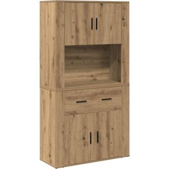 vidaXL Highboard Artisan oak 80 x 33 x 150 cm Engineered wood Vidaxl
