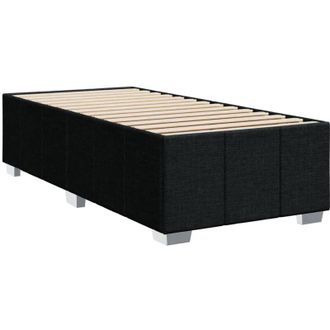 vidaXL Estructura De Cama Sin Colch&oacute;n Tela Negro 100x200 Cm Vidaxl