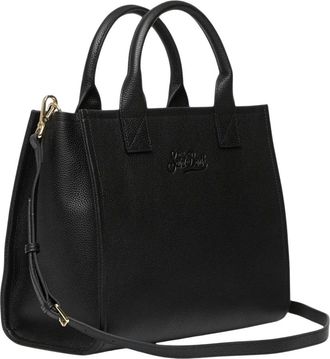 MC2 Saint Barth Vanity Leren Tote Tas - Dames - Tassen - Zwart - Maat: ONE Size Zijde