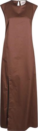 Crida Milano Crida Jurken Bruin - Dames - Maxi kleedjes - Bruin - S/M - Katoen - Kleedjes