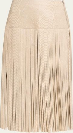 Kobi Halperin Parker Leather Fringe Skirt