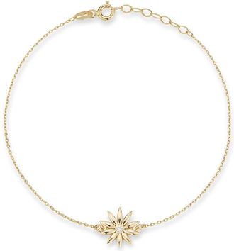 Ember Fine Jewelry 14K 0.02 Ct. Tw. Diamond Flower Bracelet