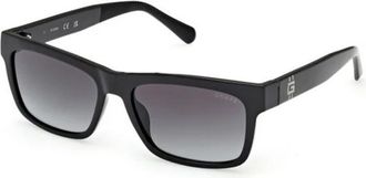 Guess Rechthoekige zonnebril - Heren - Zonnebrillen - Zwart - 57 MM - Accessoires