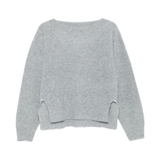 Liu Jo Truien & Vesten, Dames, Grijs, L, Wol, Wollen en Kasjmier Trui