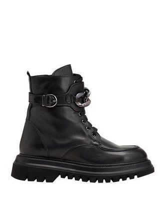 8 by YOOX LEATHER COMBAT BOOTS WITH BUCKLE