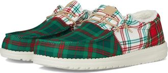Hey Dude Wally Tri Tartan Plaid Mens Lace-up Boots Green/White/Red : 14 M, Canvas